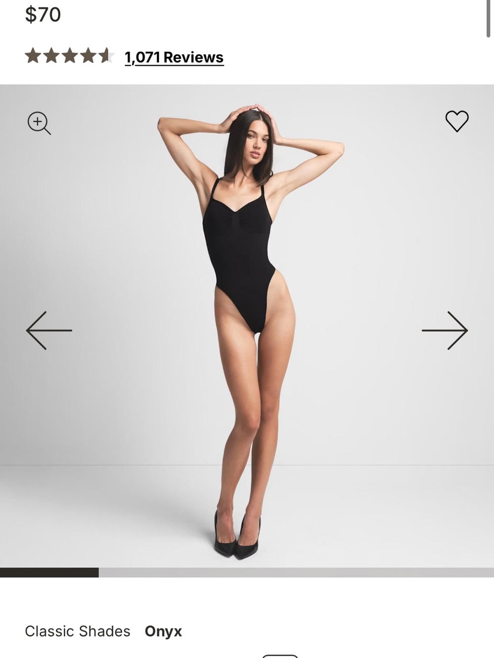 SKIMS Onyx Black Sculpt Seamless Bodysuit